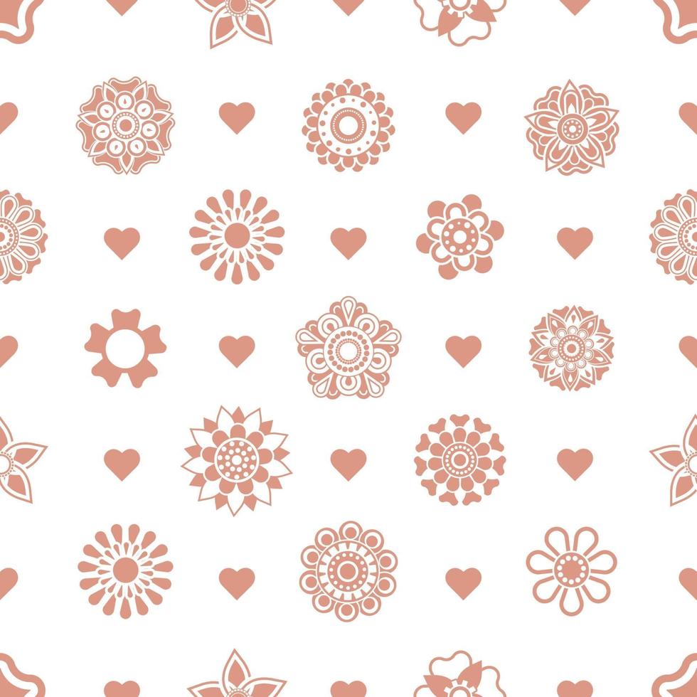 Baby pink abstract floral mandala flower pattern design vector