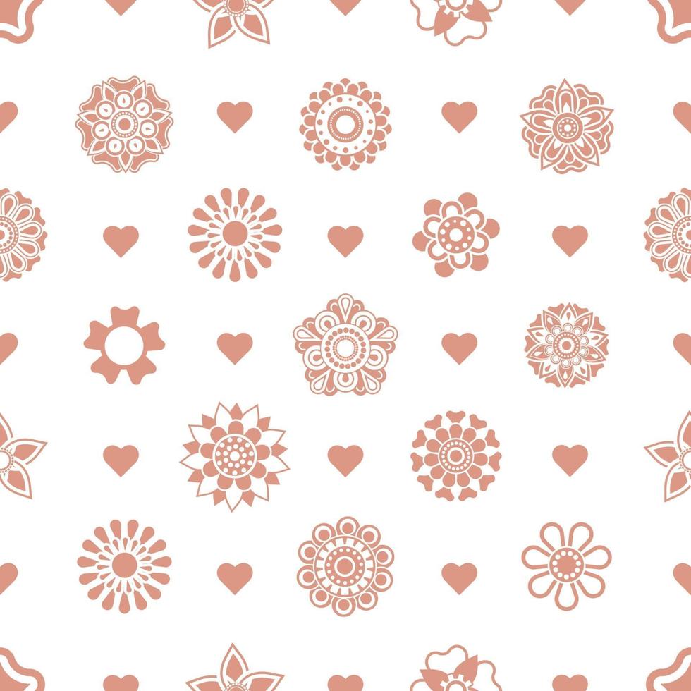 Baby pink abstract floral mandala flower pattern design vector