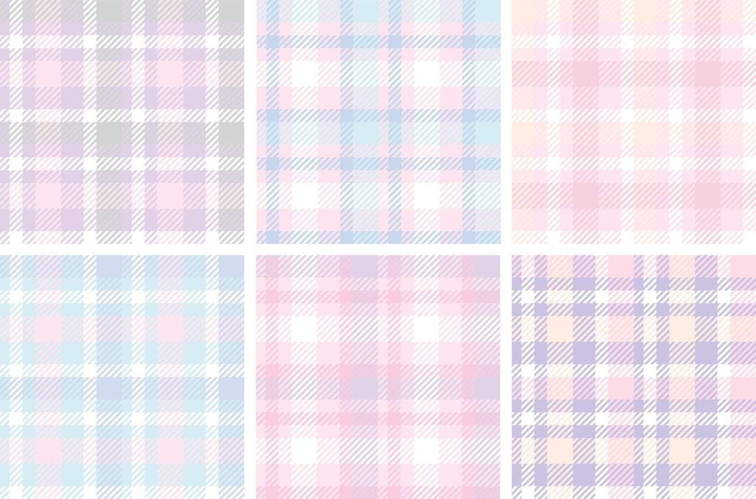 Seamless check colorful pattern. Textile tartan plaid swatch vector