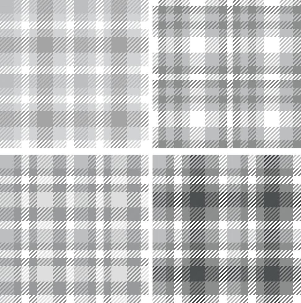 Seamless check monocrom pattern. Textile tartan plaid swatch vector