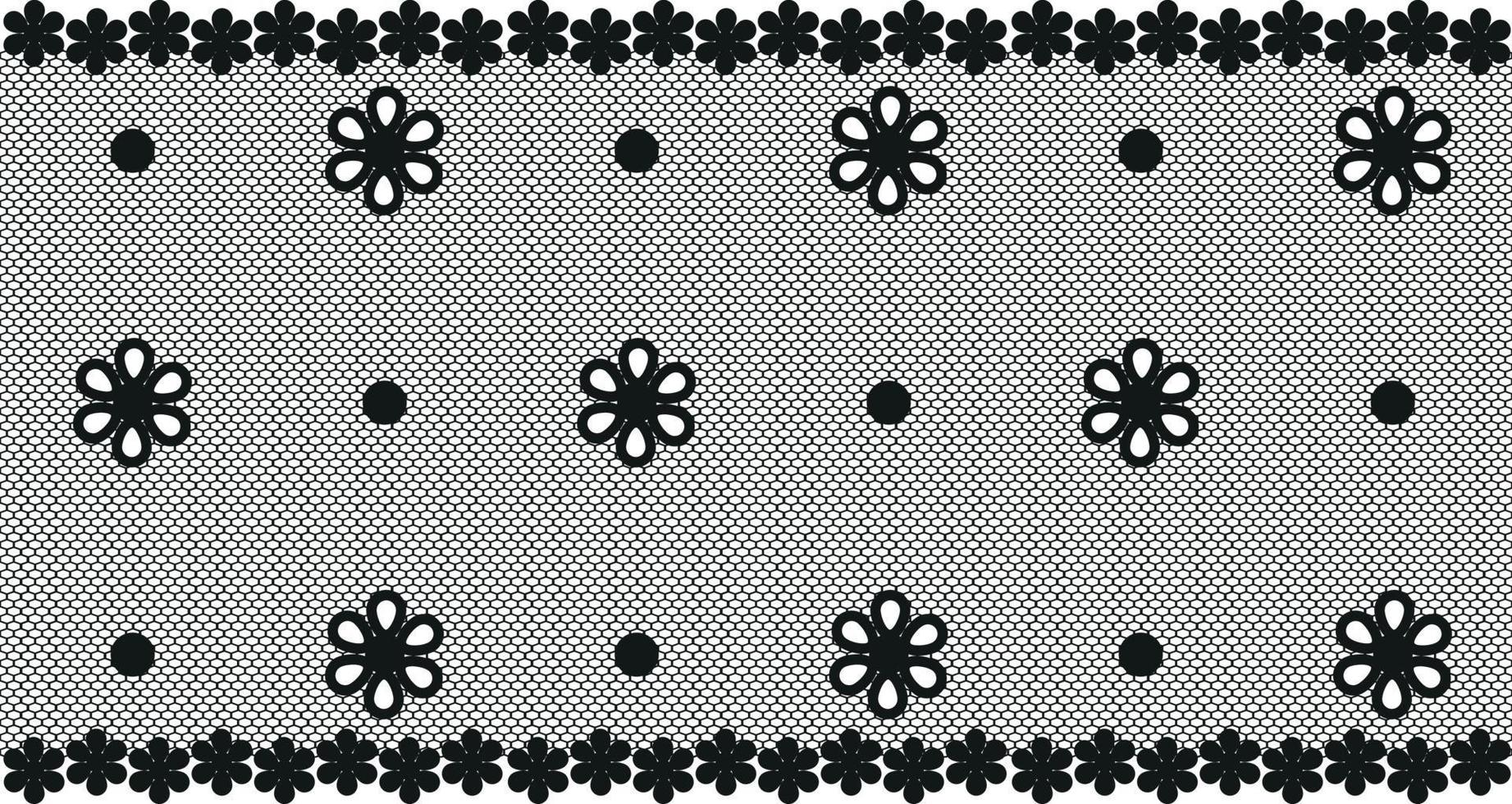 Seamless flower lace pattern brush for fashion illustration vector