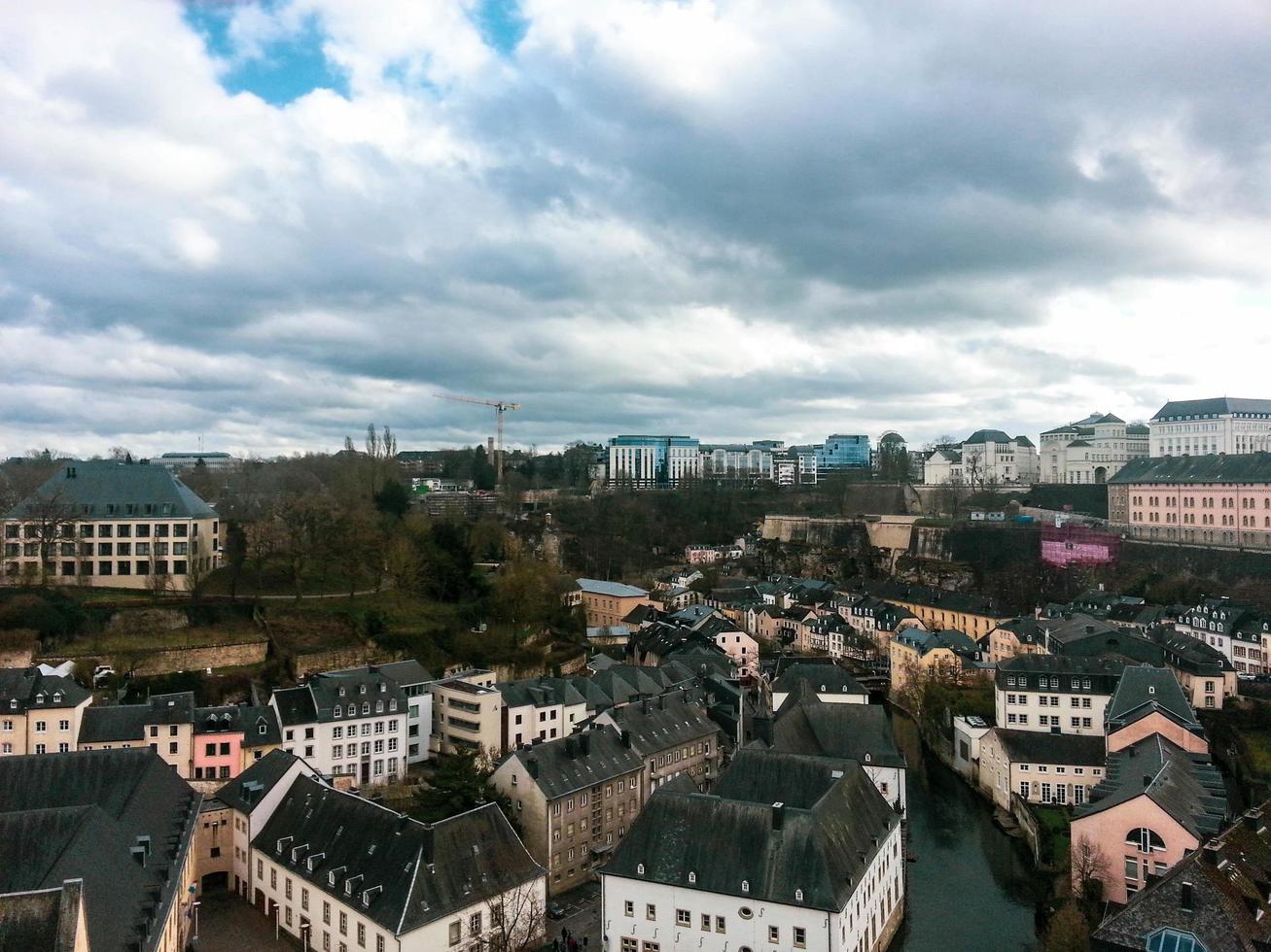 Aerial View of Luxembourg City, Luxembourg, Europe photo