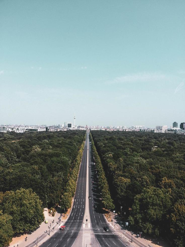 Vista aérea de Berlín desde la columna de la victoria, Berlín, Alemania, Europa foto