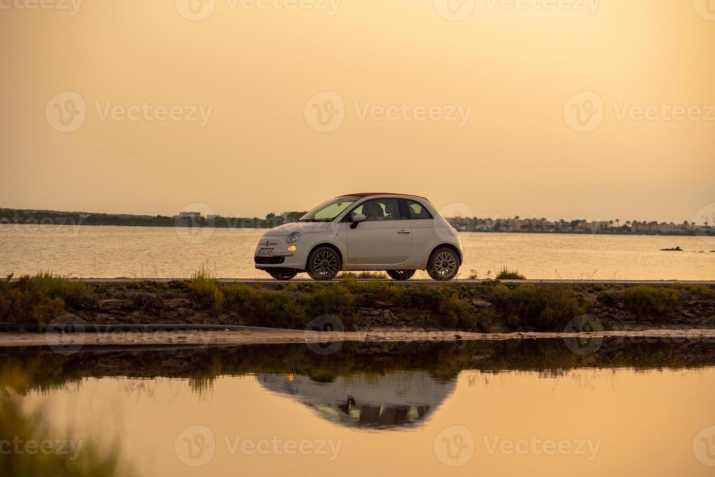 Rental car in the Ses Salines Natural Park in Formentera, Spain photo