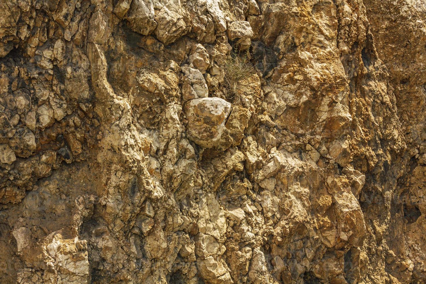 textura de rocas rugosas en la costa de croacia. foto