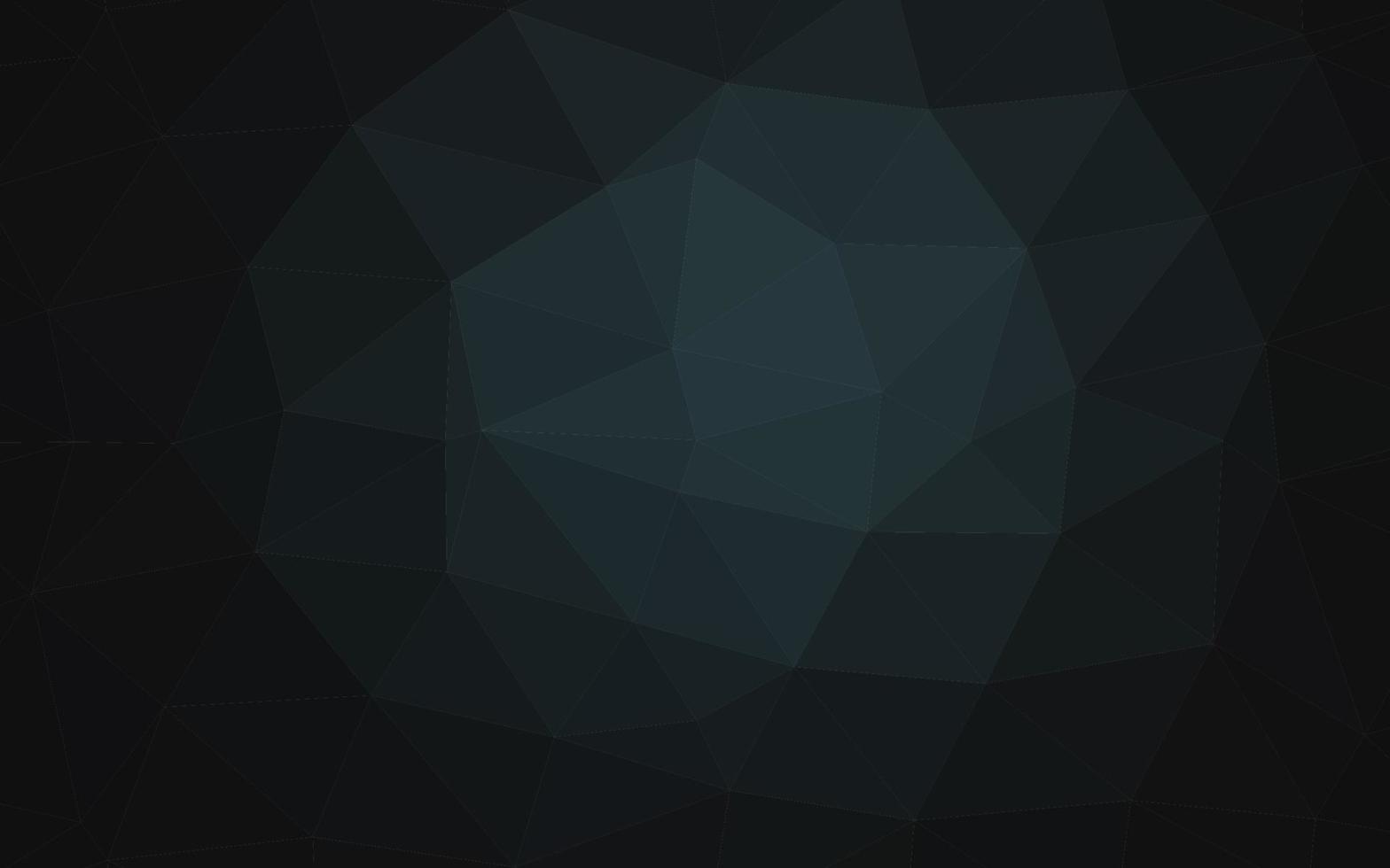 Dark Black vector polygon abstract backdrop.