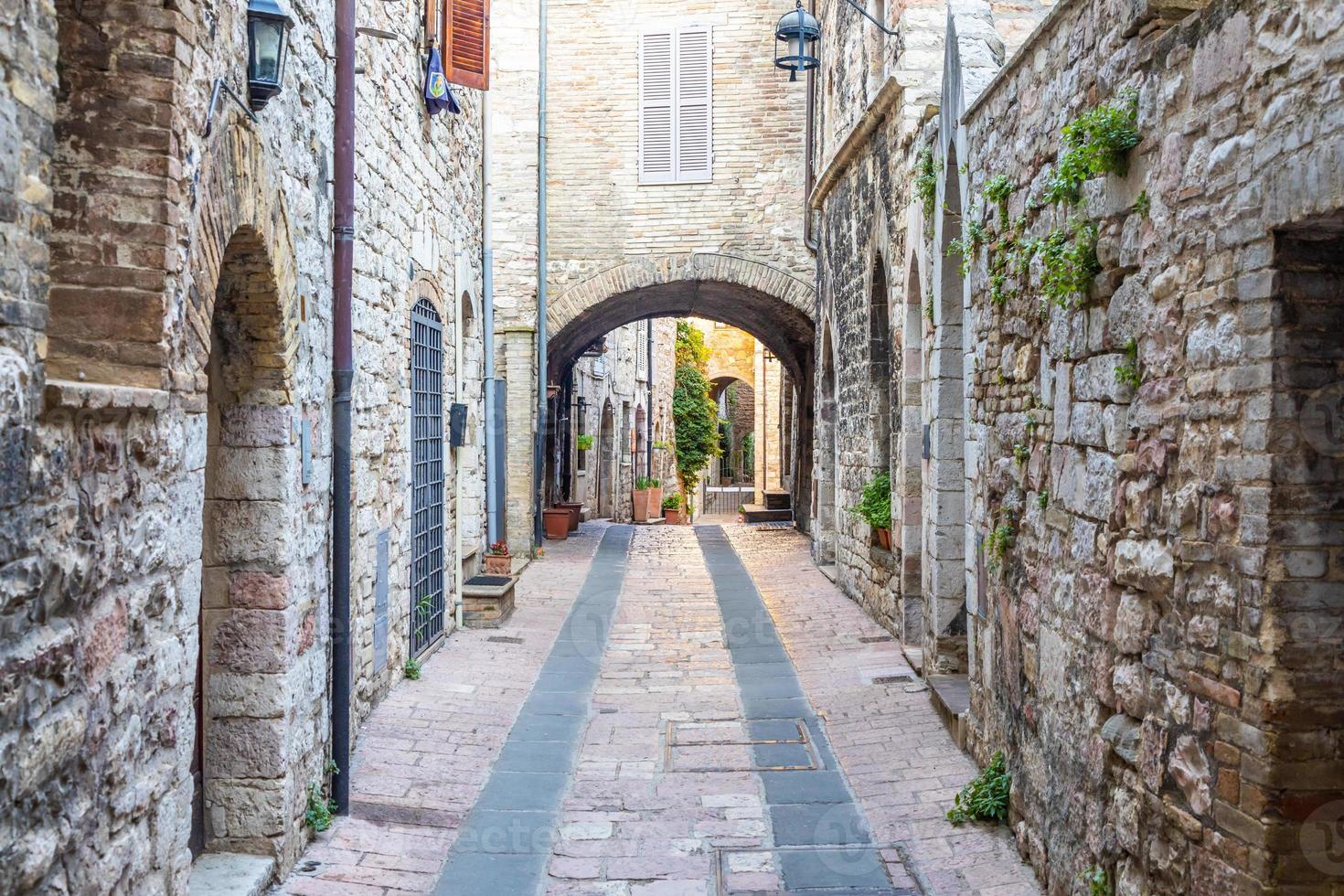 pueblo de asís en la región de umbría, italia. foto