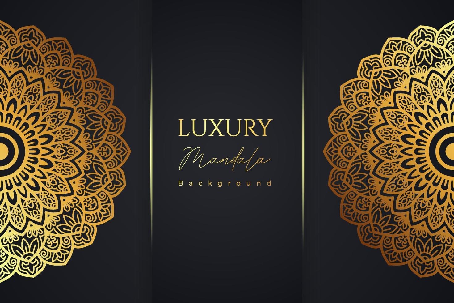 Luxury arabesque mandala pattern vector