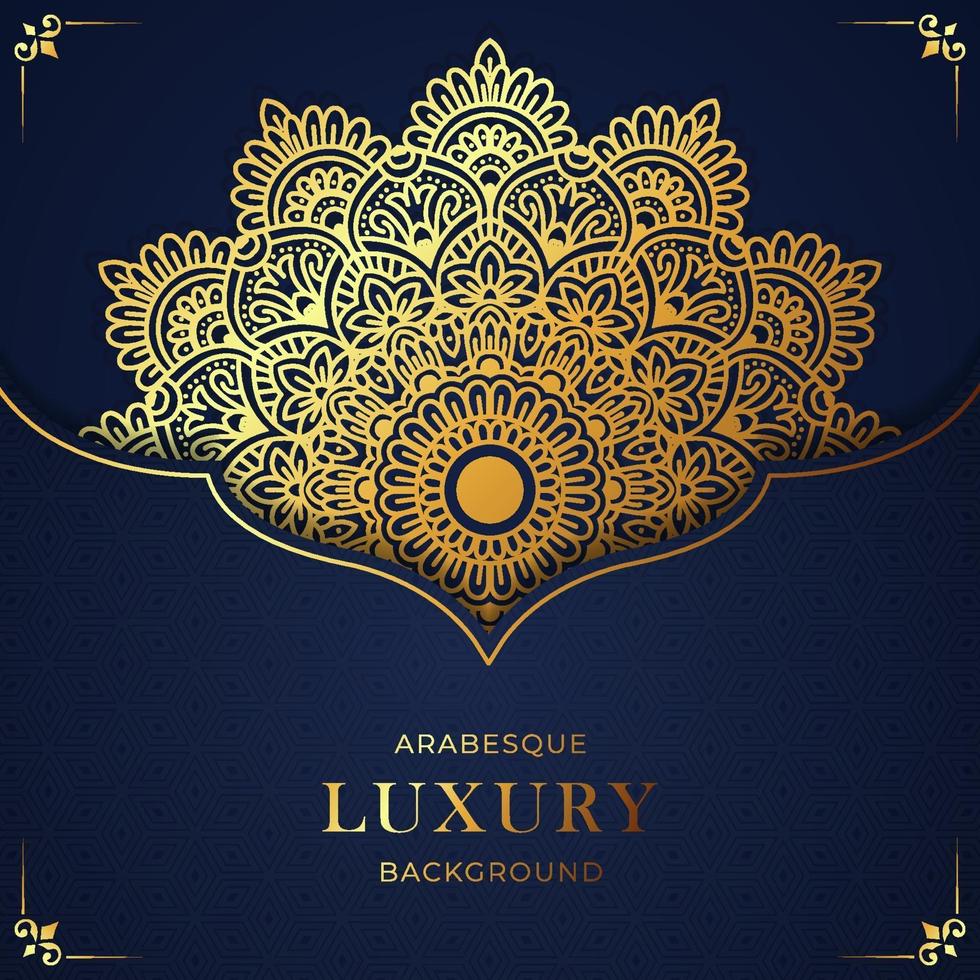 Luxury arabesque mandala pattern vector