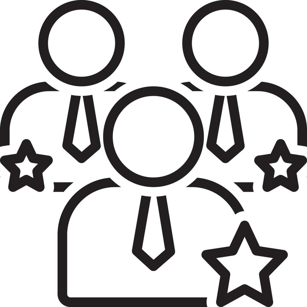 Line icon for competence vector