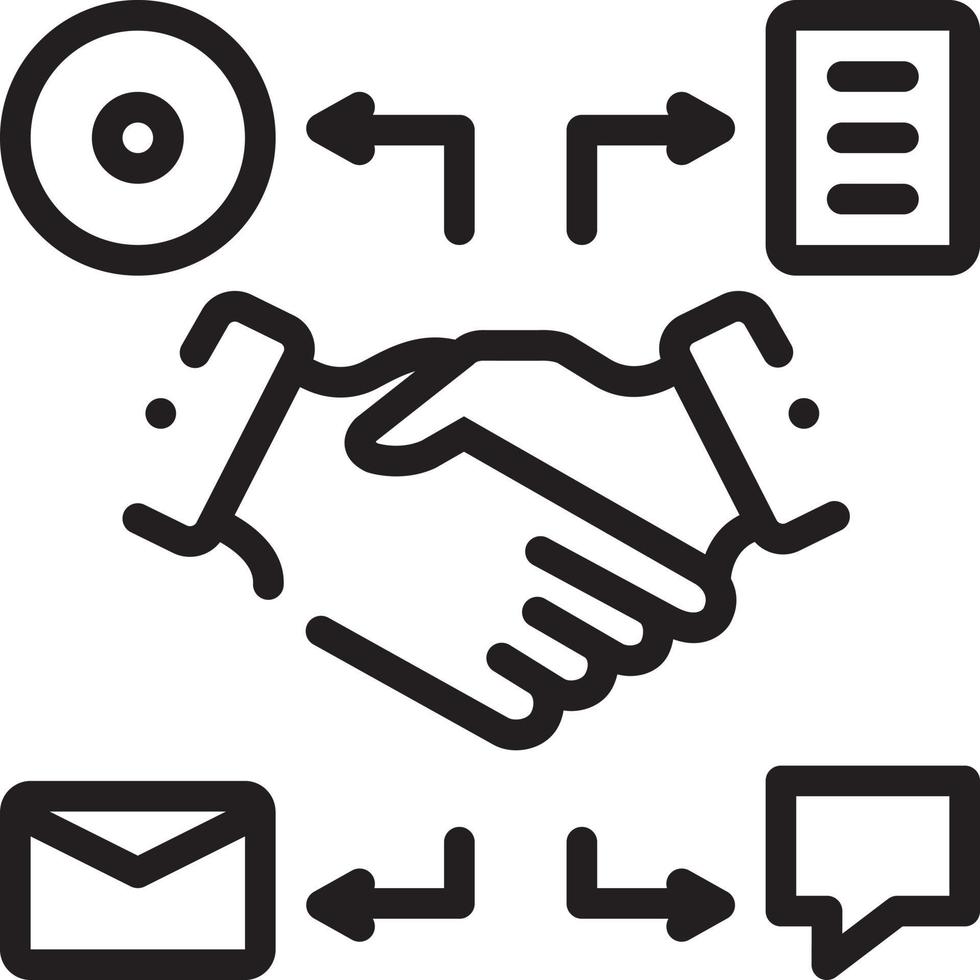 Line icon for comarketing vector