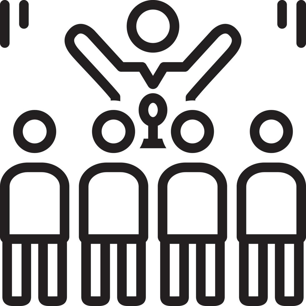 Line icon for criticizes vector