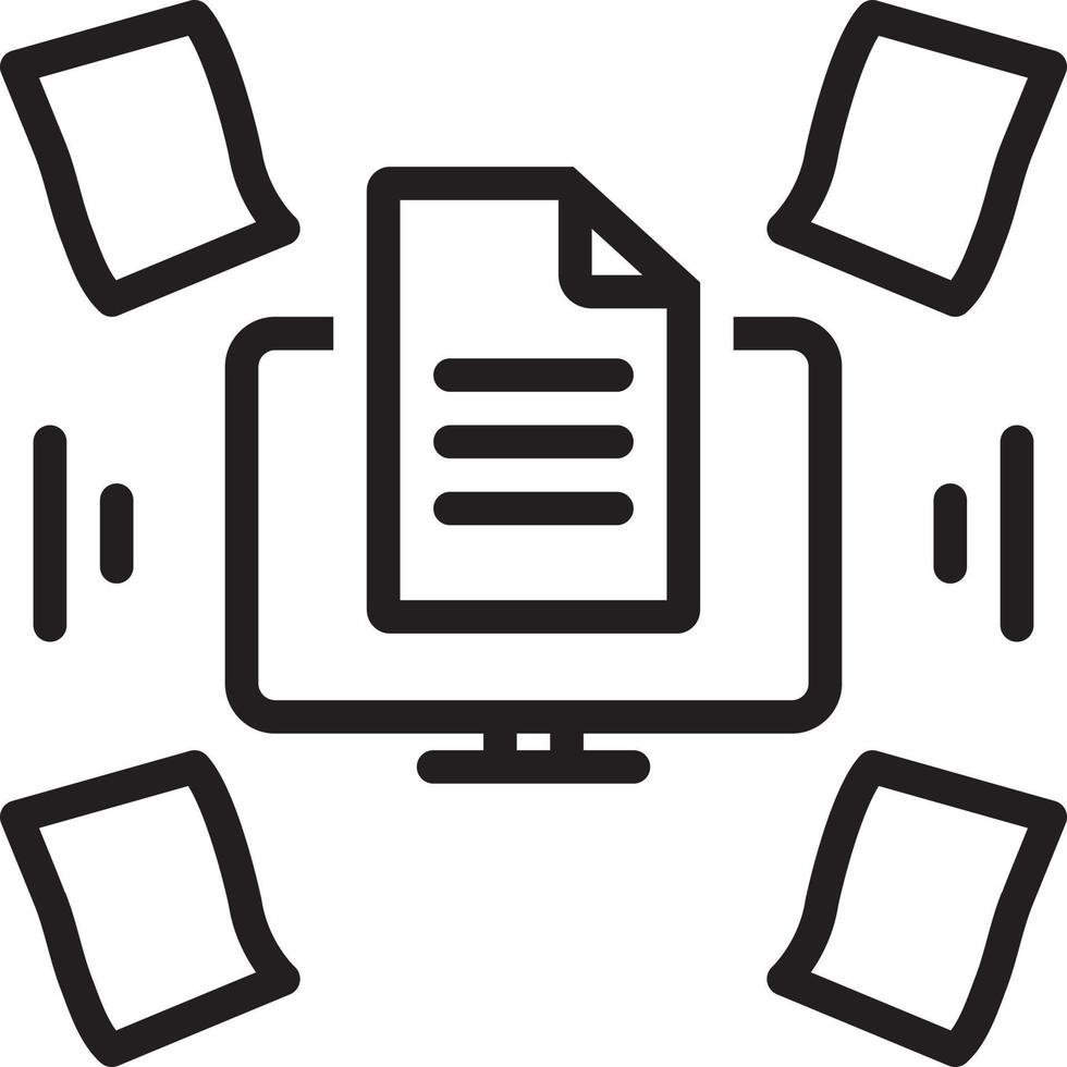 Line icon for dematerialisation vector