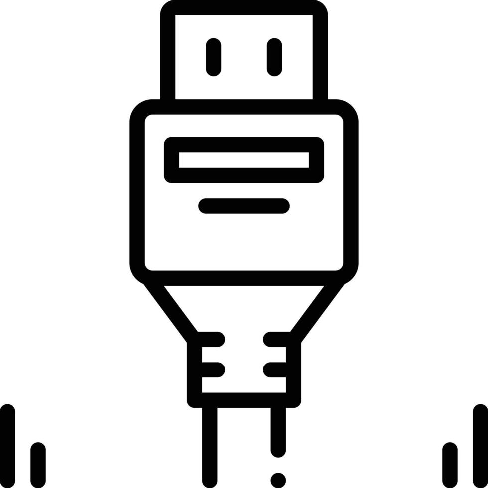 icono de línea para displayport vector