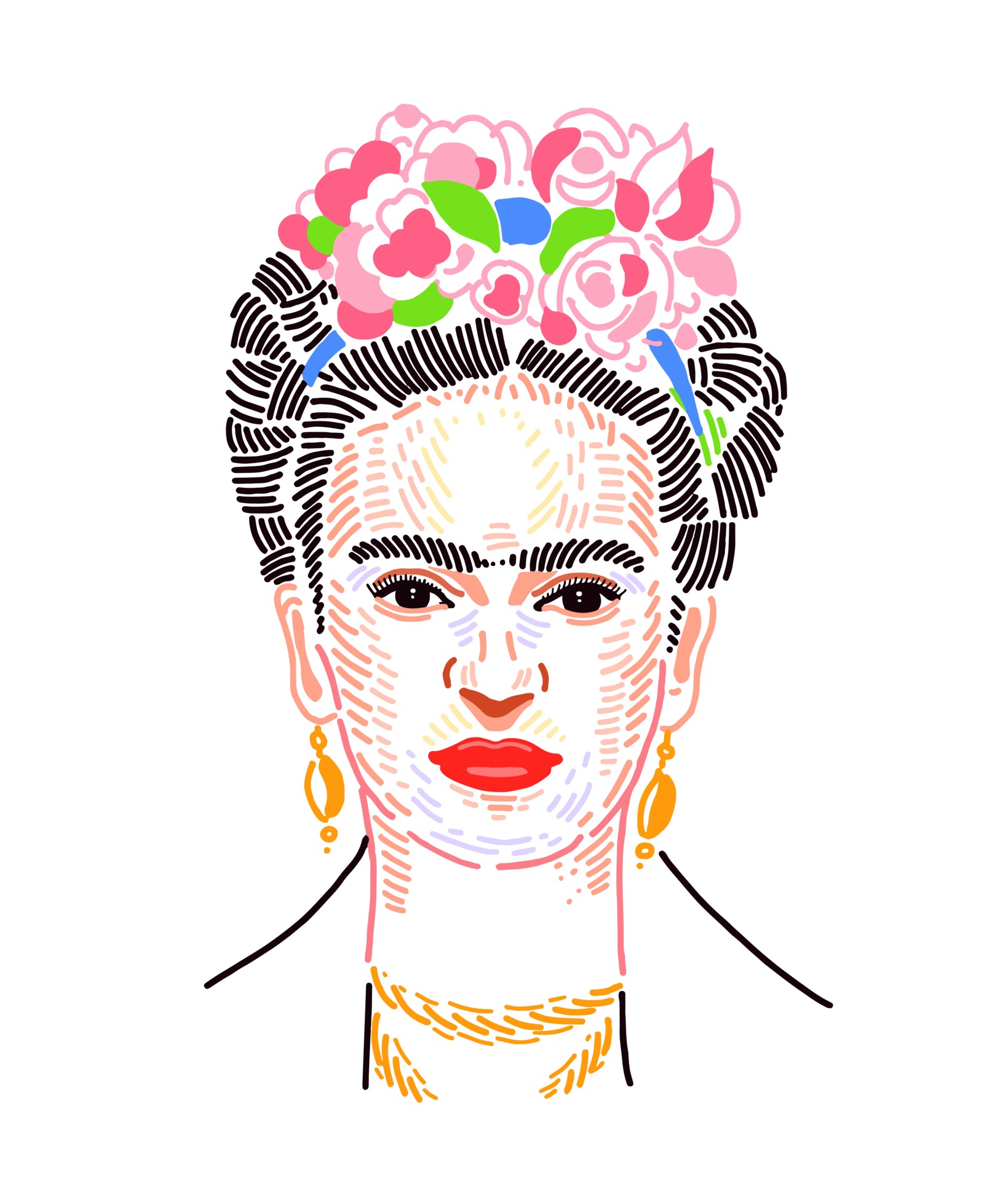 Cómo Dibujar A Frida Kahlo Paso A Paso How To Draw Frida Kahlo Step By Step  