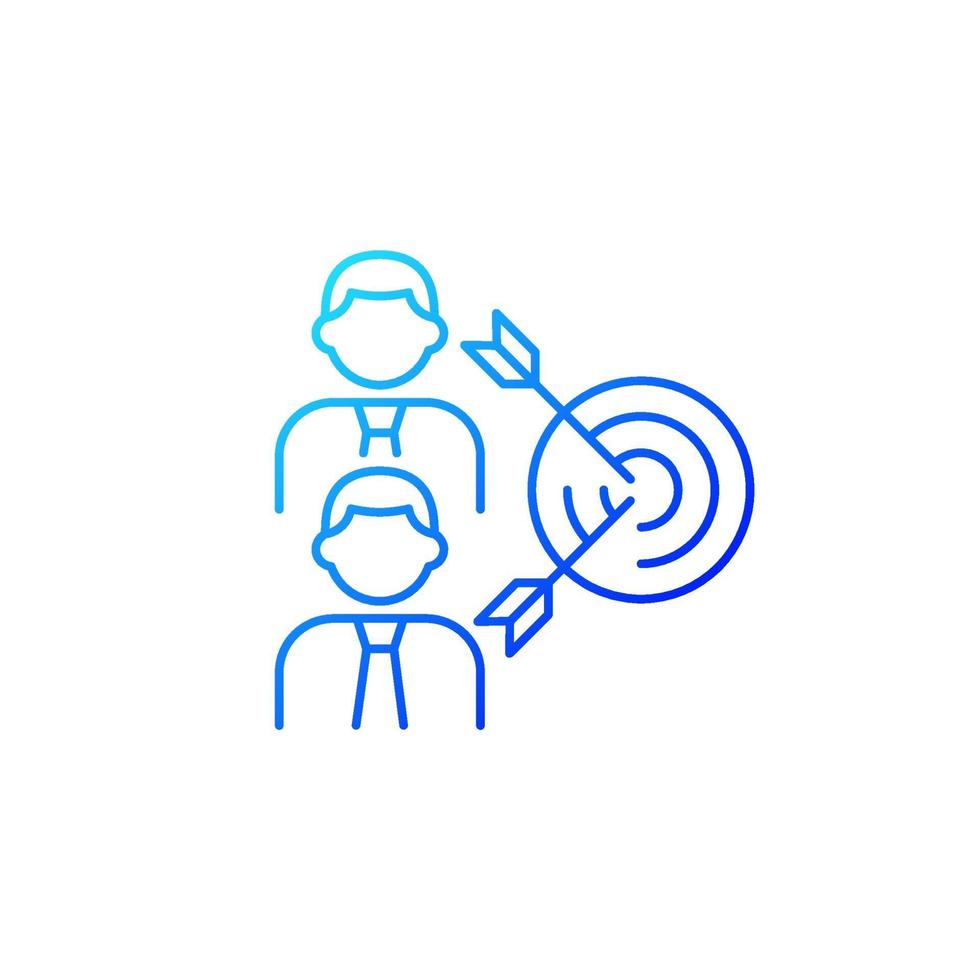Common goal gradient linear vector icon