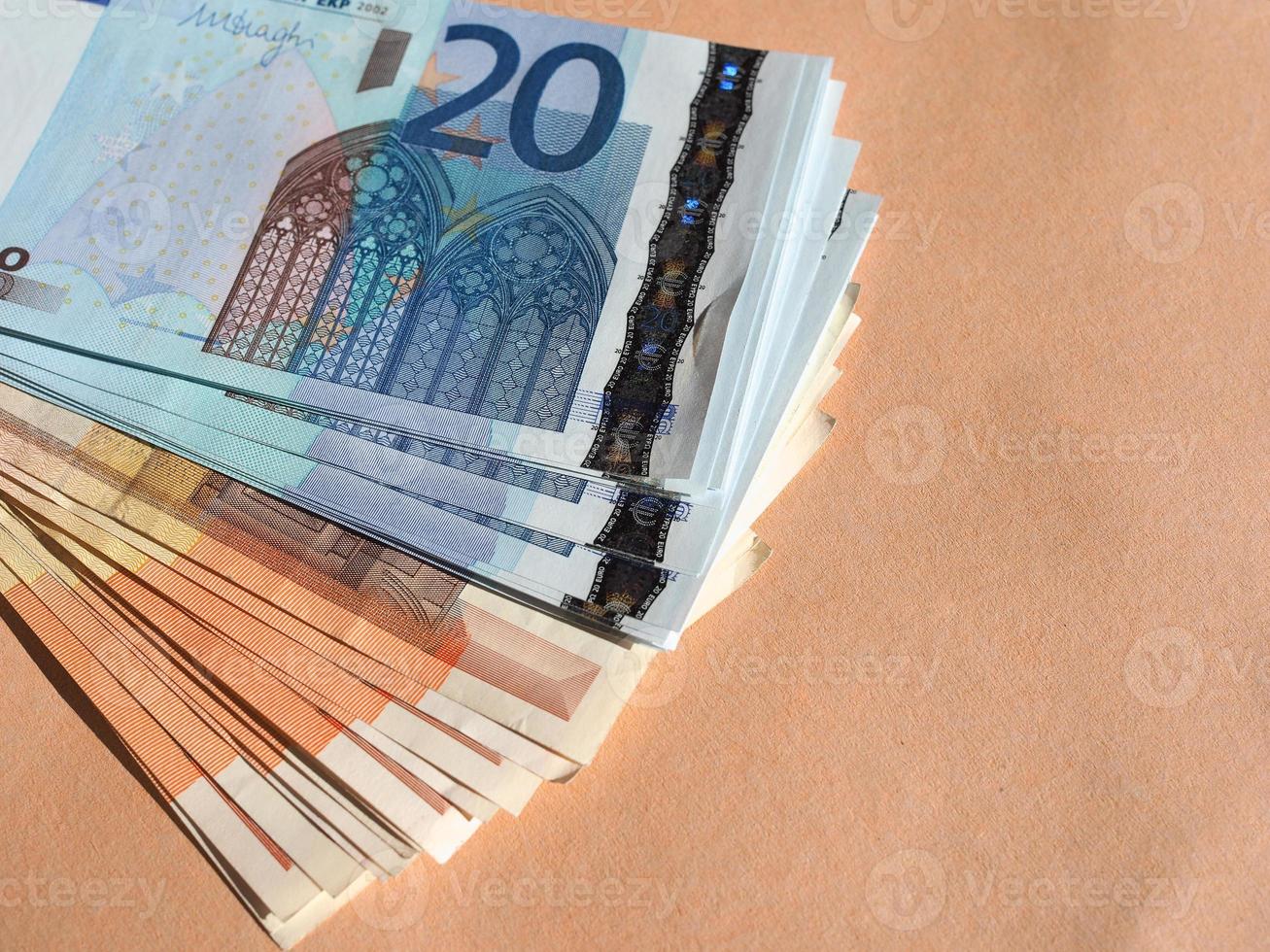 Fifty and Twenty Euro notes photo