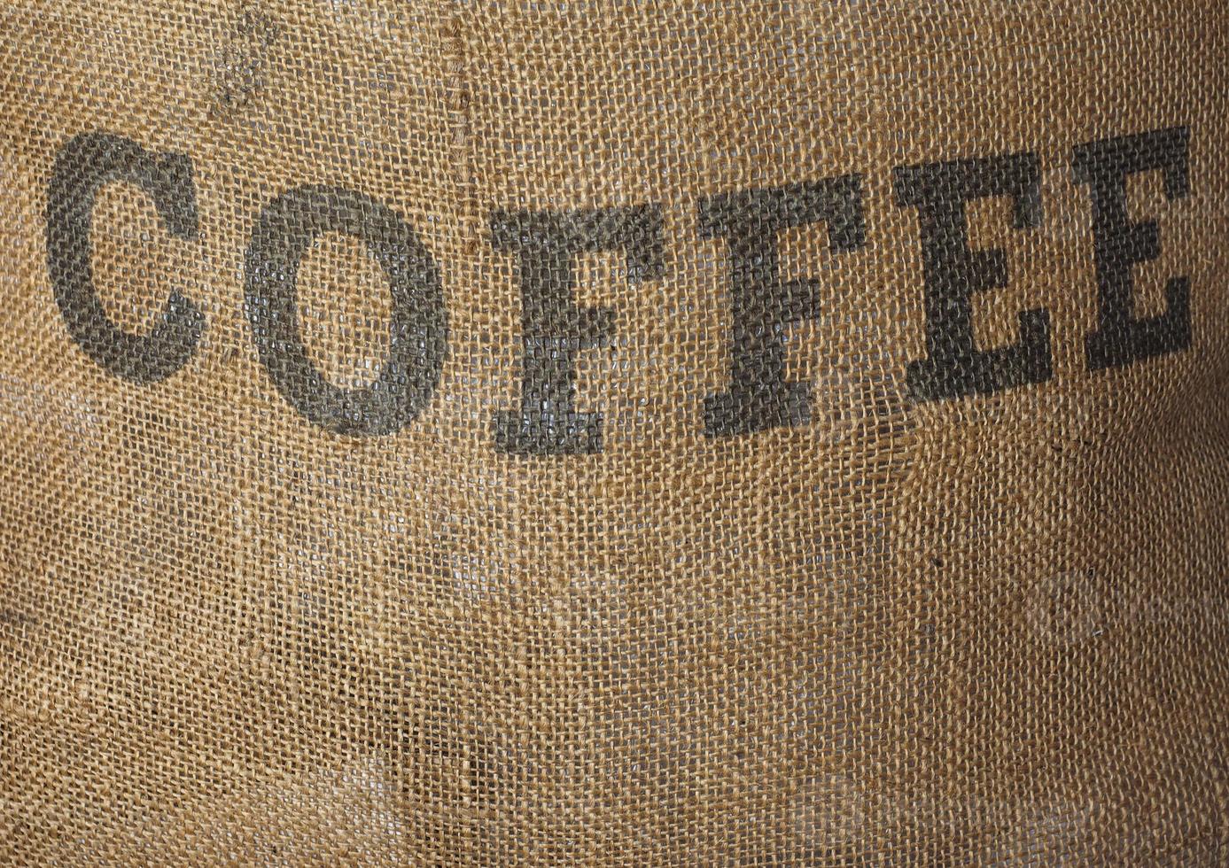 Roasted coffee sack photo