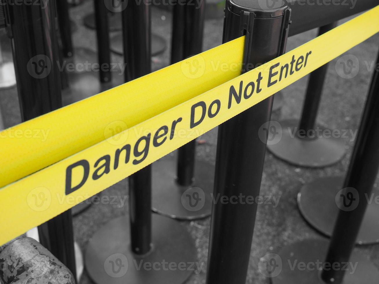 Danger do not enter sign photo