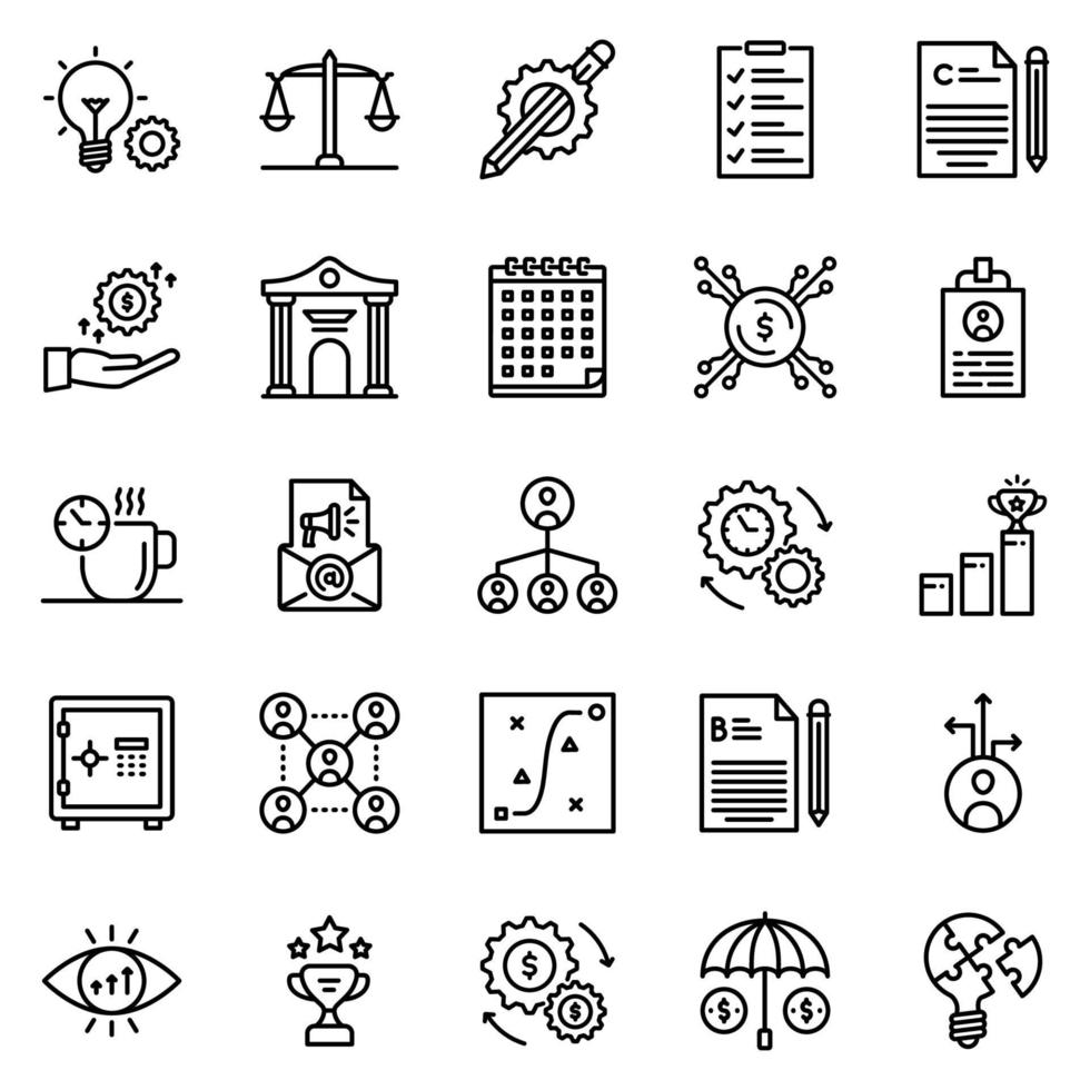 conjunto de iconos de negocios - ilustración vectorial. vector