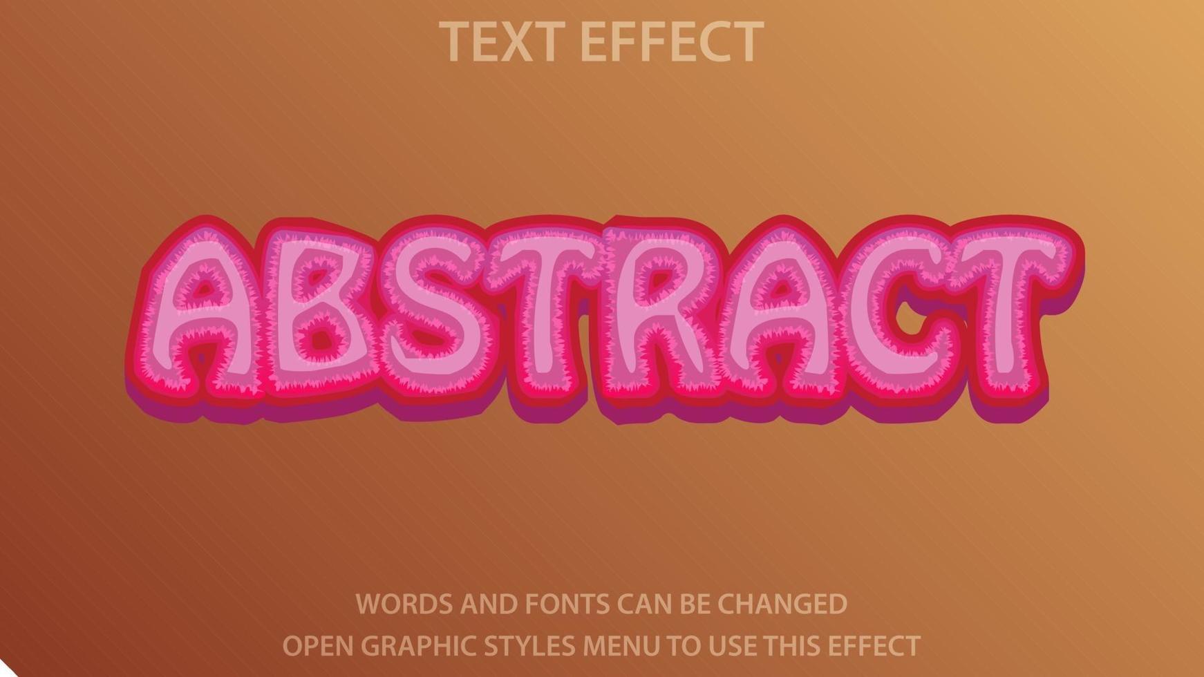 Abstract text effect template. Editable. EPS 10 vector