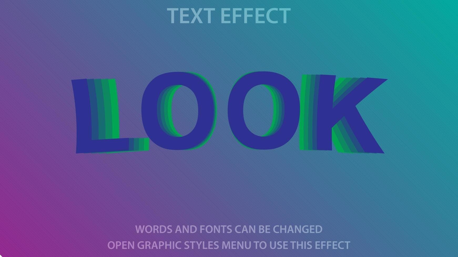 Abstract text effect template. Editable. EPS 10 vector