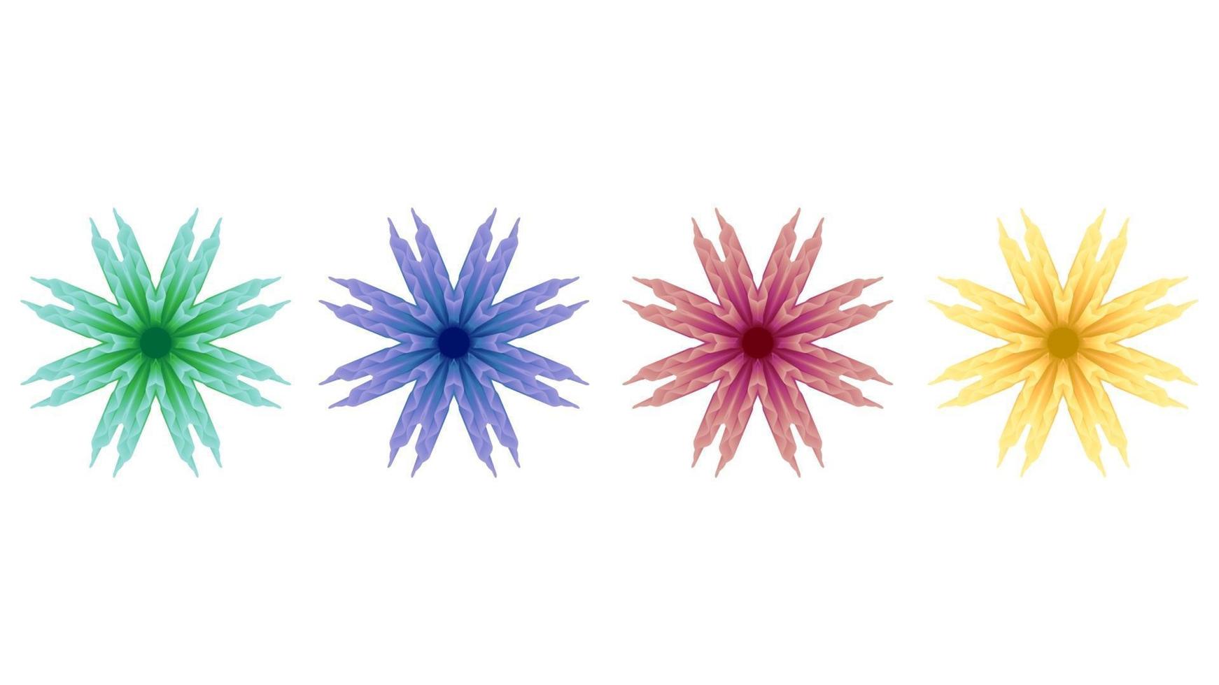 set of gradient flower. EPS 10 vector