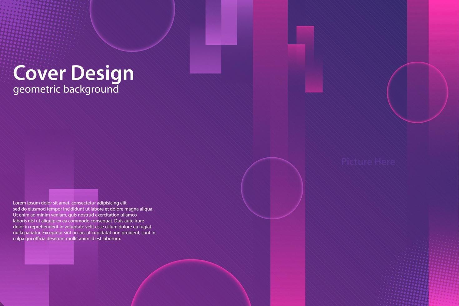 abstract geometric purple background vector illustration