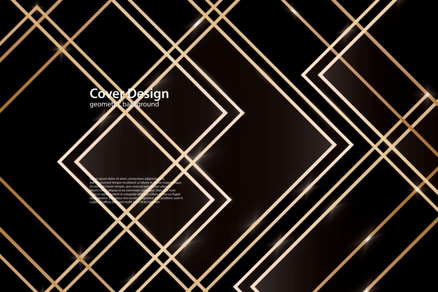 Geometric gold and black background. Vector illustration. EPS 10.