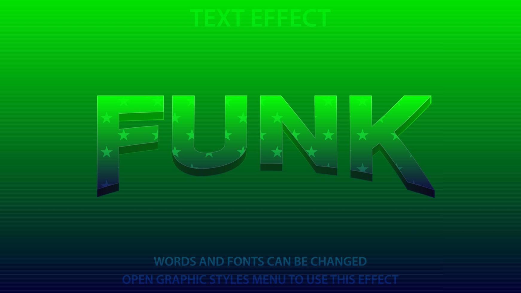 plantilla de efecto de texto funk. editable. eps 10 vector