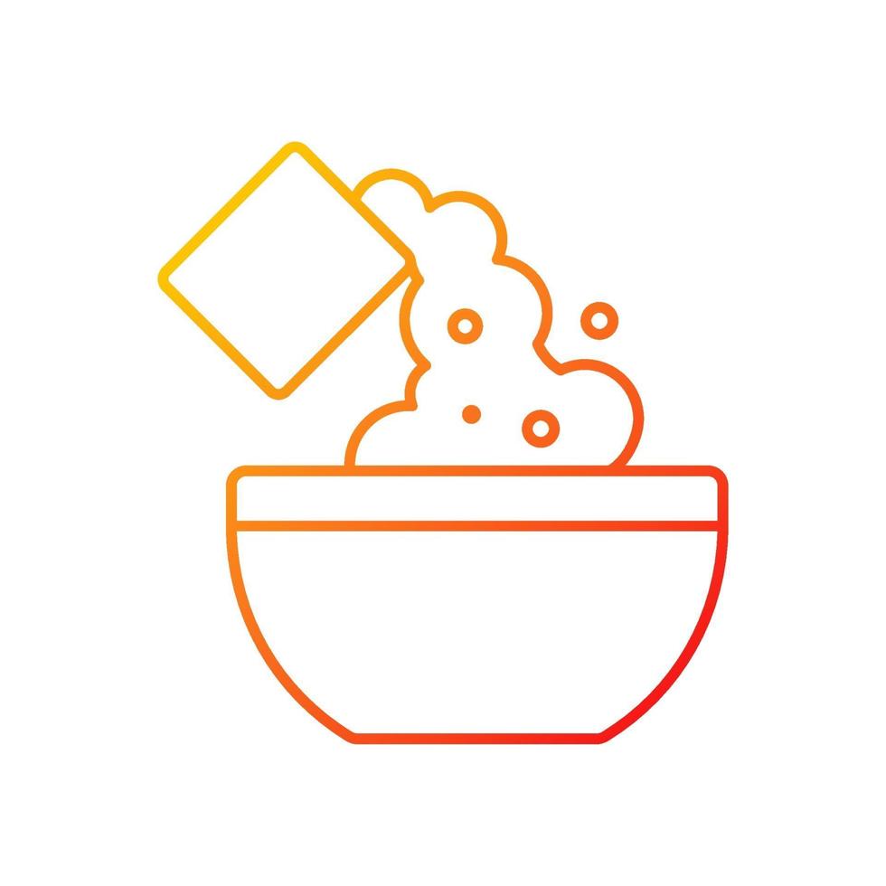 Add cooking ingredient gradient linear vector icon