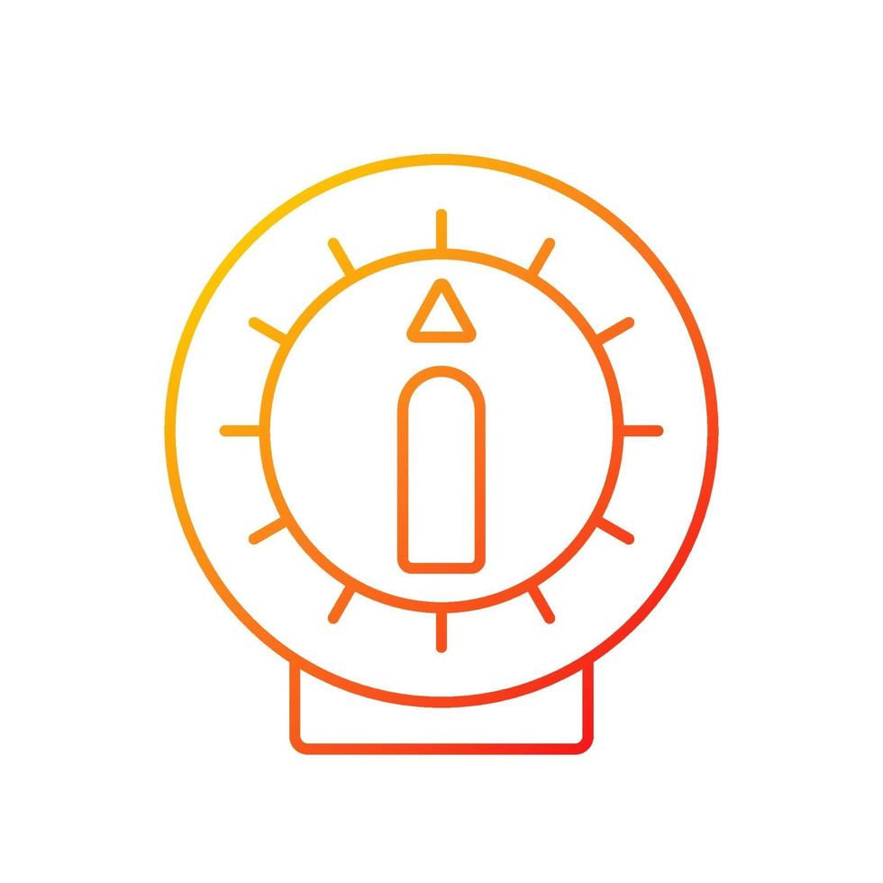Kitchen timer gradient linear vector icon