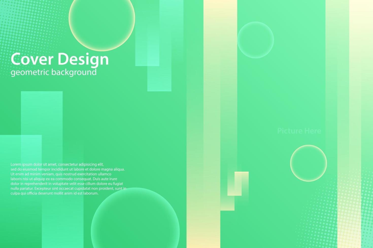 abstract geometric green background vector illustration