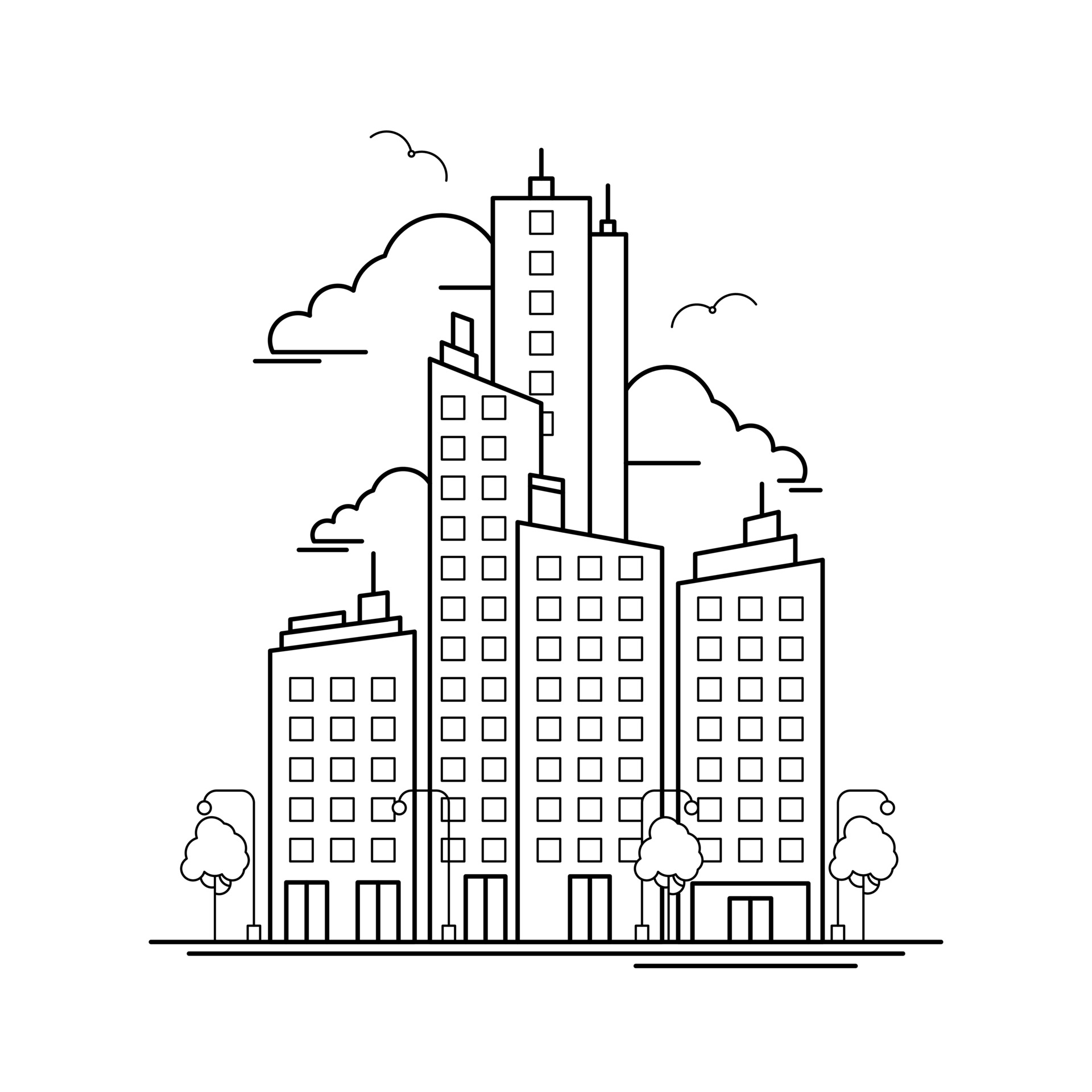 Building Drawing Vector (EPS, SVG, PNG Transparent) | OnlyGFX.com