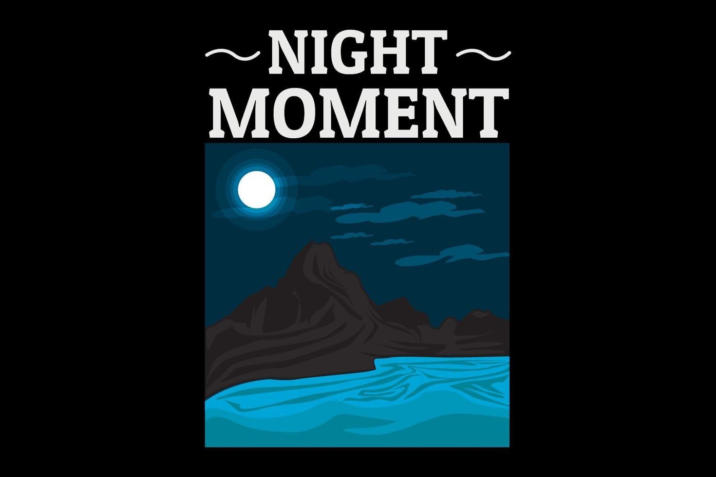 diseño de ilustración de momento nocturno vector