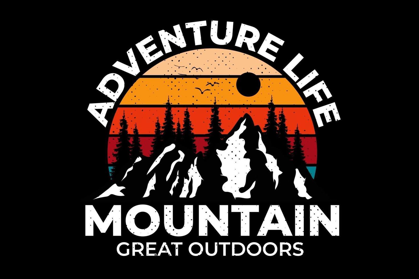 adventure life mountain great outdoors vector