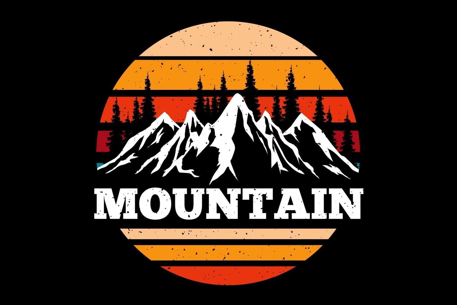 mountain nature pine style vector