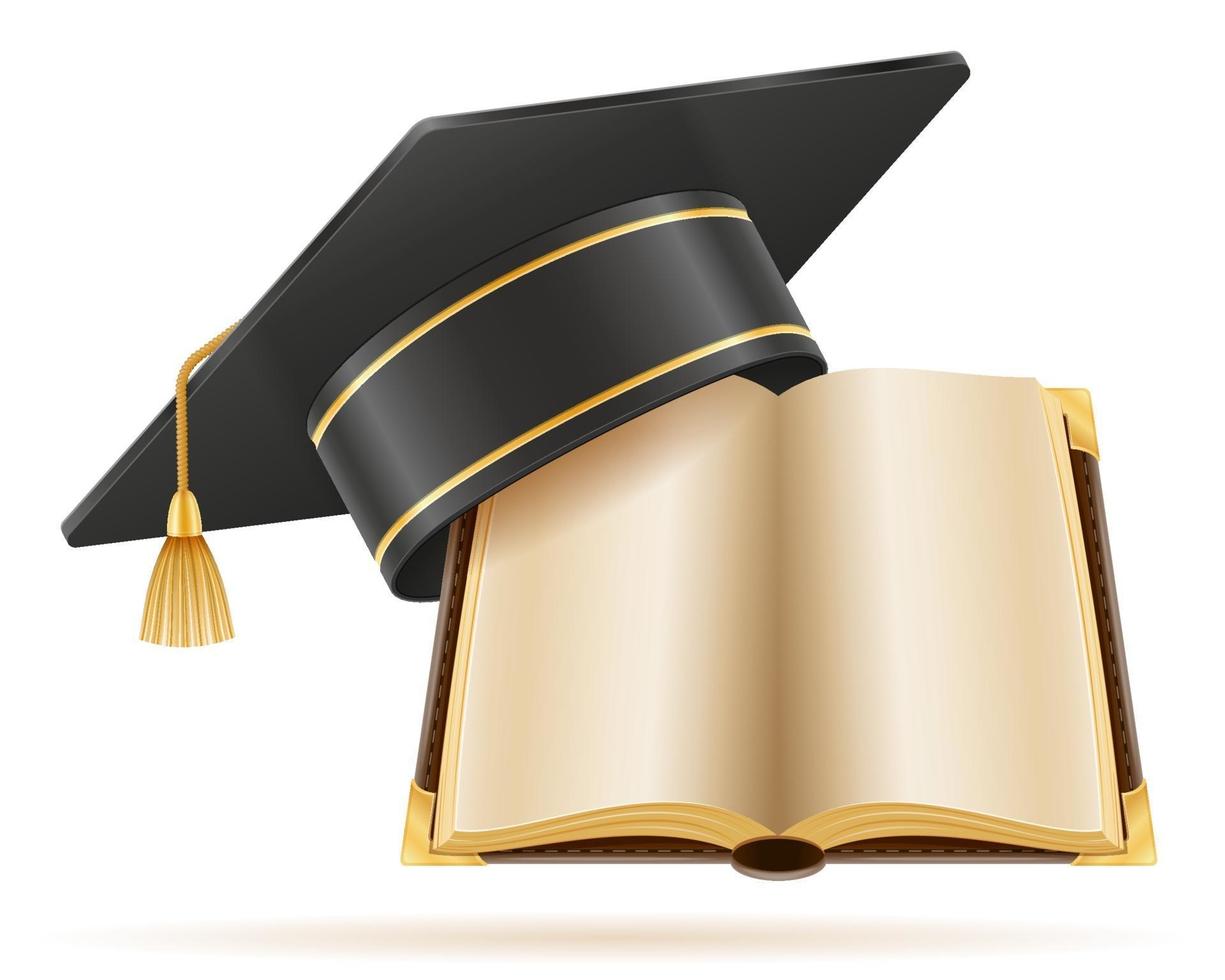 university college and academy graduate hat vector illustration