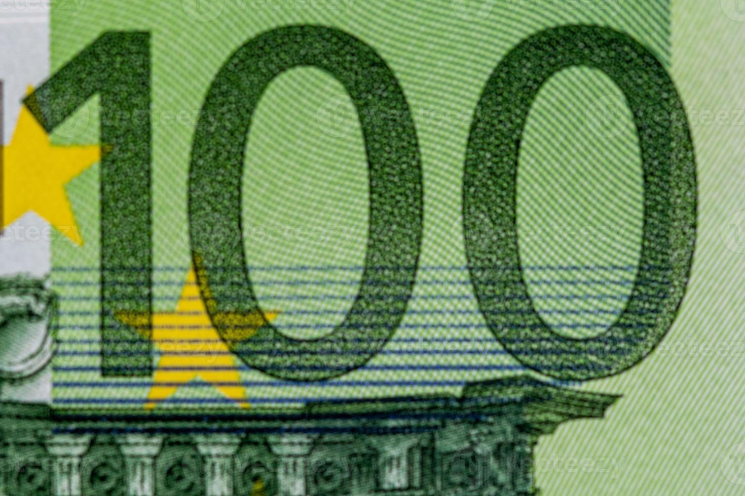 Detalle del billete de 100 euros foto