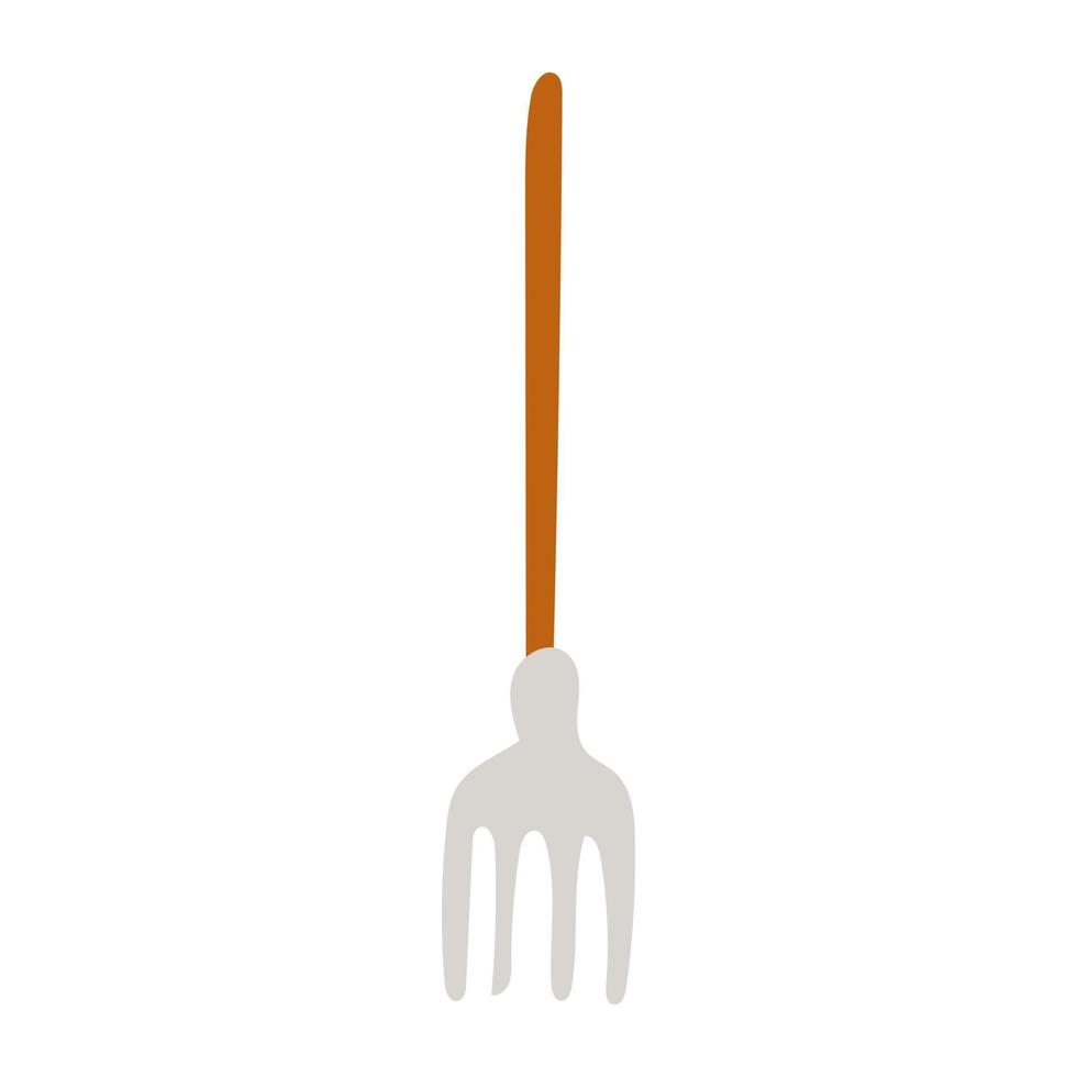 Rake icon in flat style for web, infographics and creative design vector