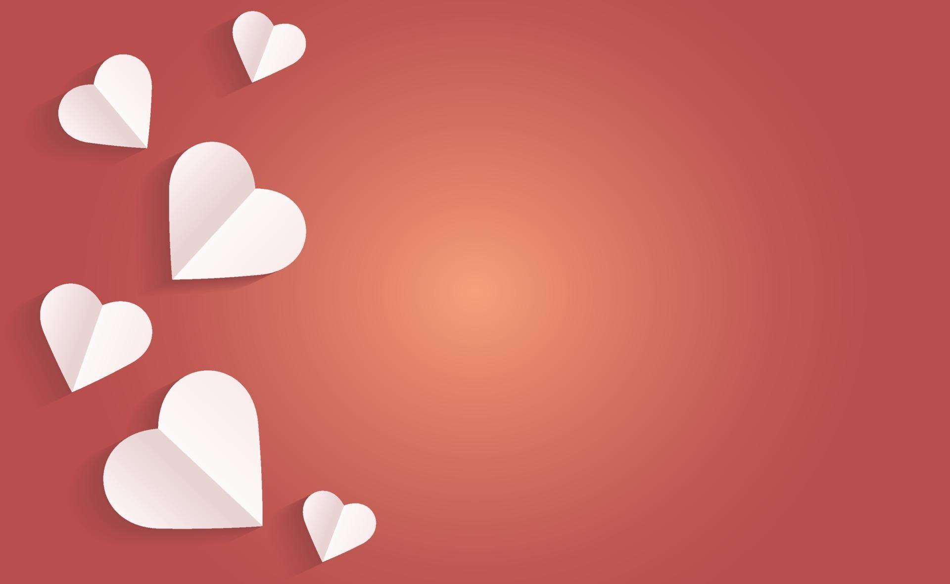 Pattern, background of hearts icon, Heart paper cut in valentine day
