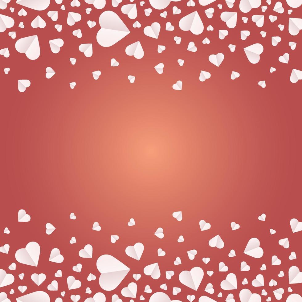 Pattern, background of hearts icon, Heart paper cut in valentine day. vector