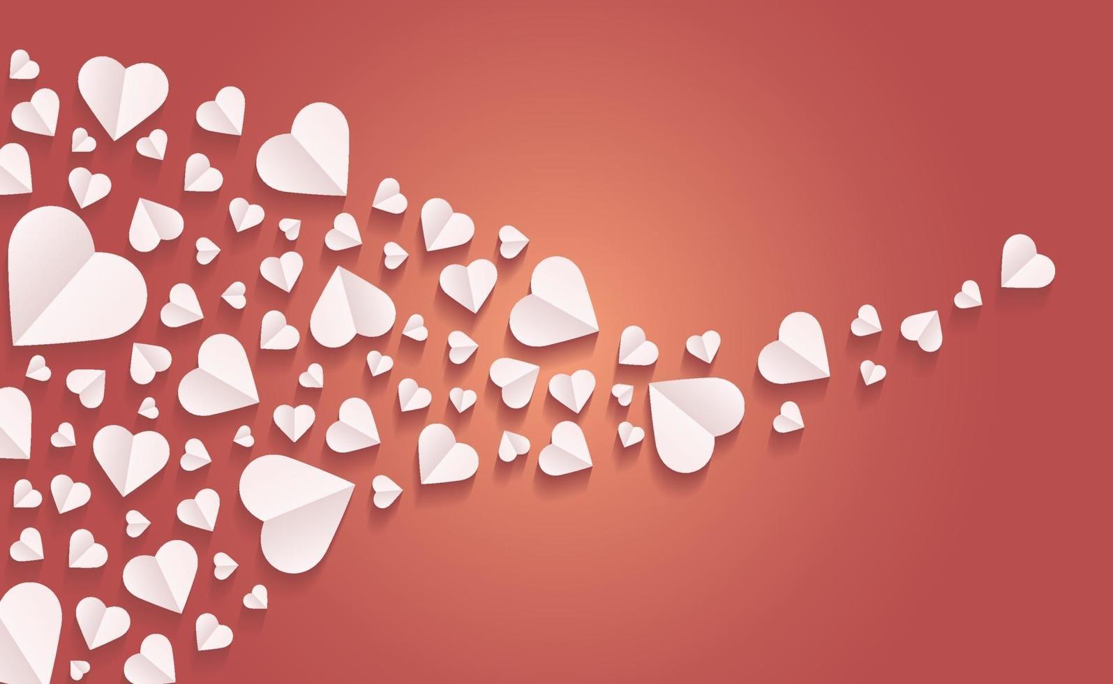 Pattern, background of hearts icon, Heart paper cut in valentine day. vector