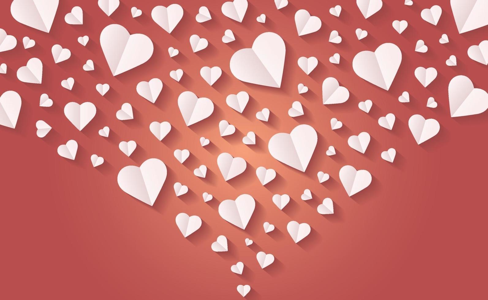 Pattern, background of hearts icon, Heart paper cut in valentine day