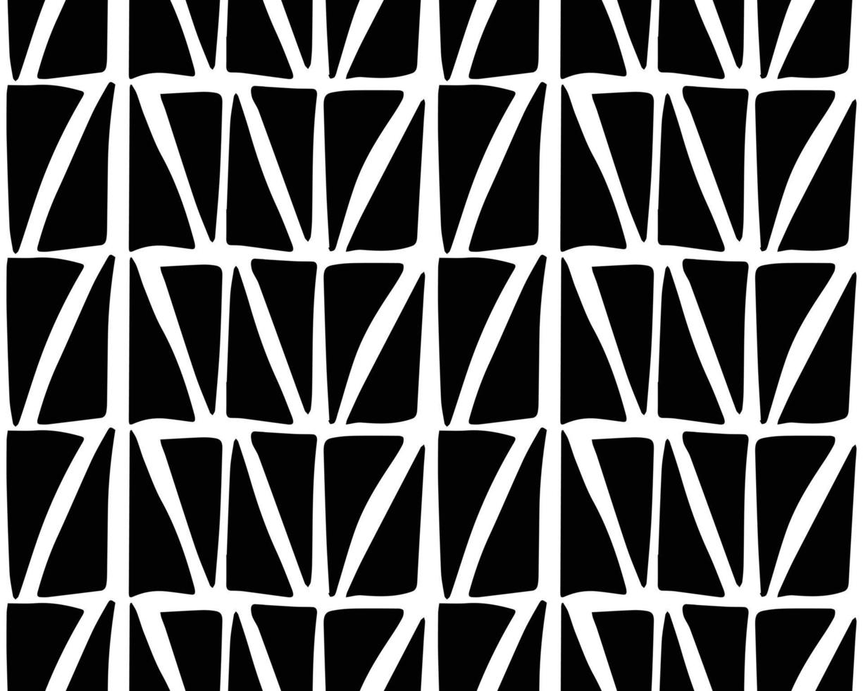 Abstract minimalist seamless pattern- black triangle shape mosaic vector