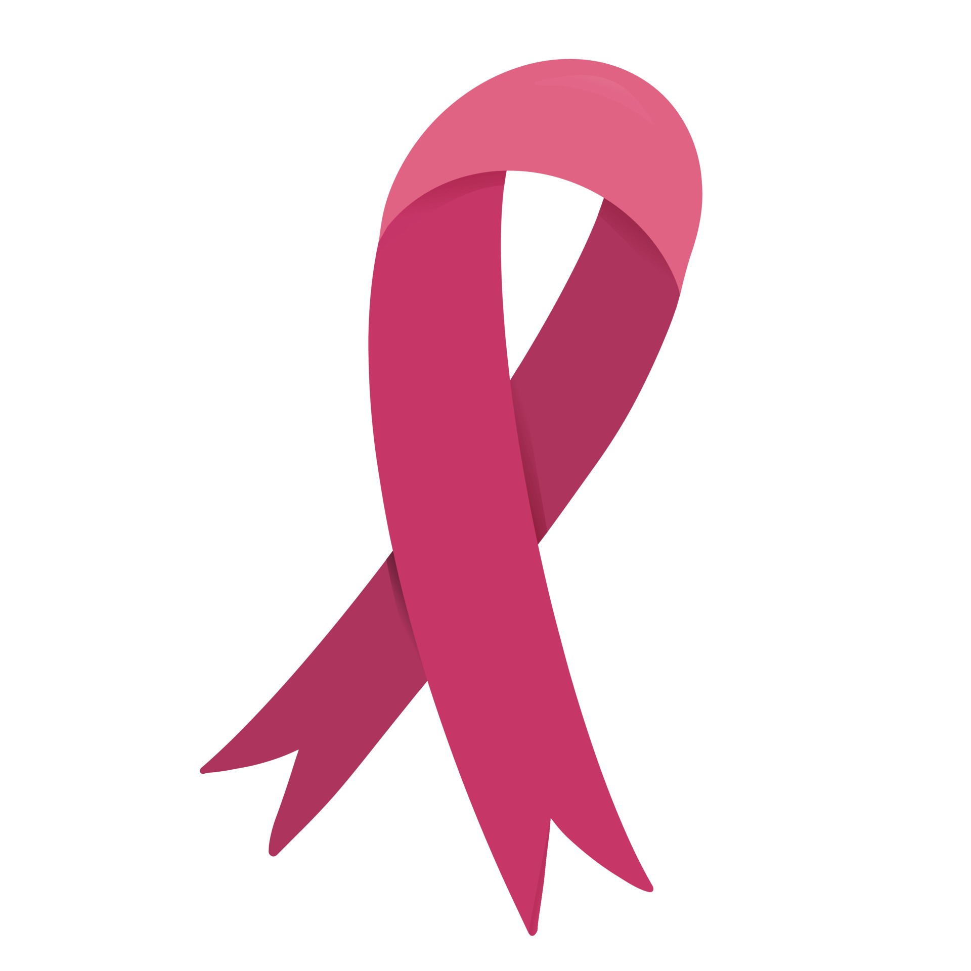 Symbol Pink Ribbon, Breast Cancer Awareness, Icon, on transparent  background. Vector illustration Stock Vector