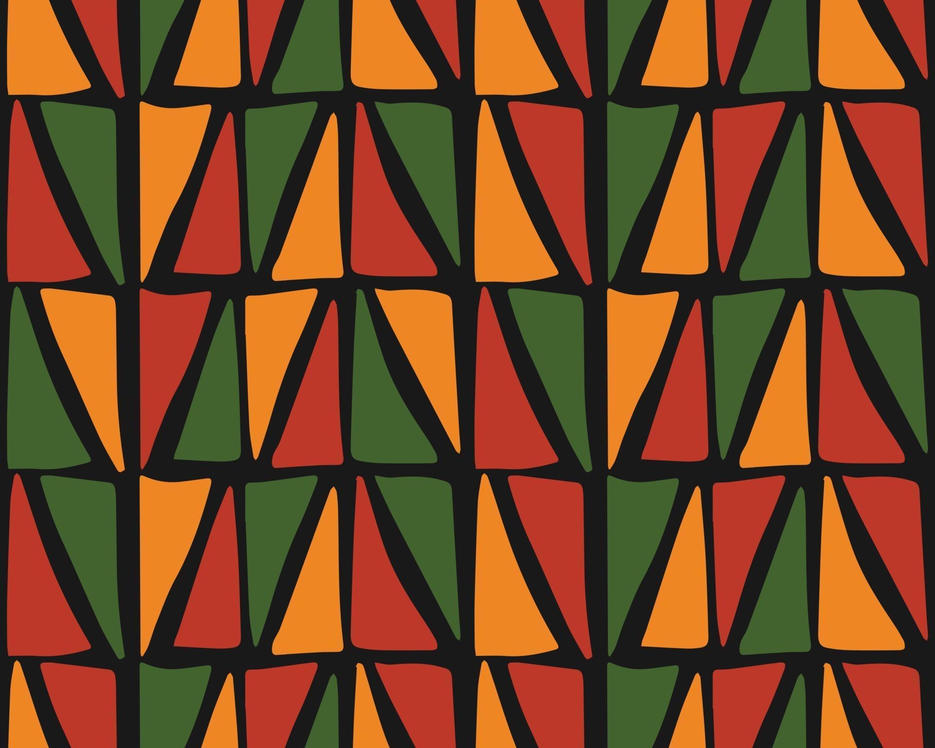 Abstract Kwanzaa, Black History Month, seamless pattern