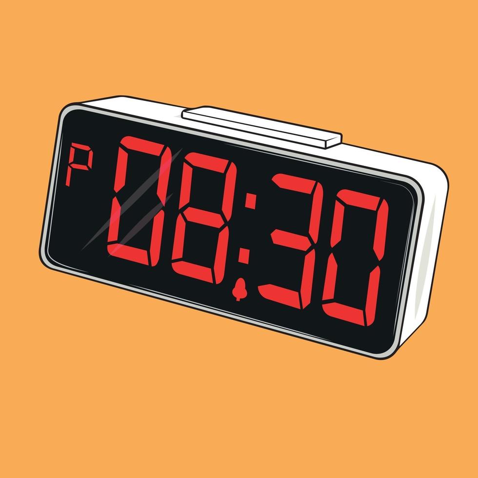 diseño inusual de un reloj de escritorio digital vector