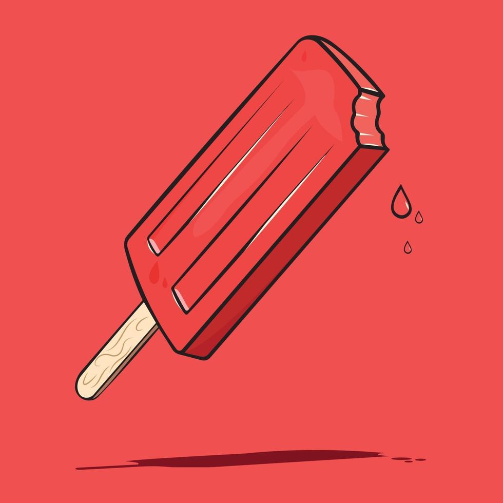 Ilustración de helado de paleta vector