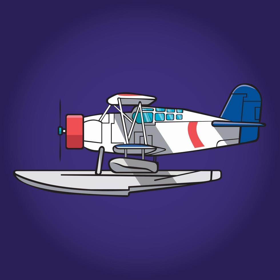 Sea plane, an illustration of logo travel vector